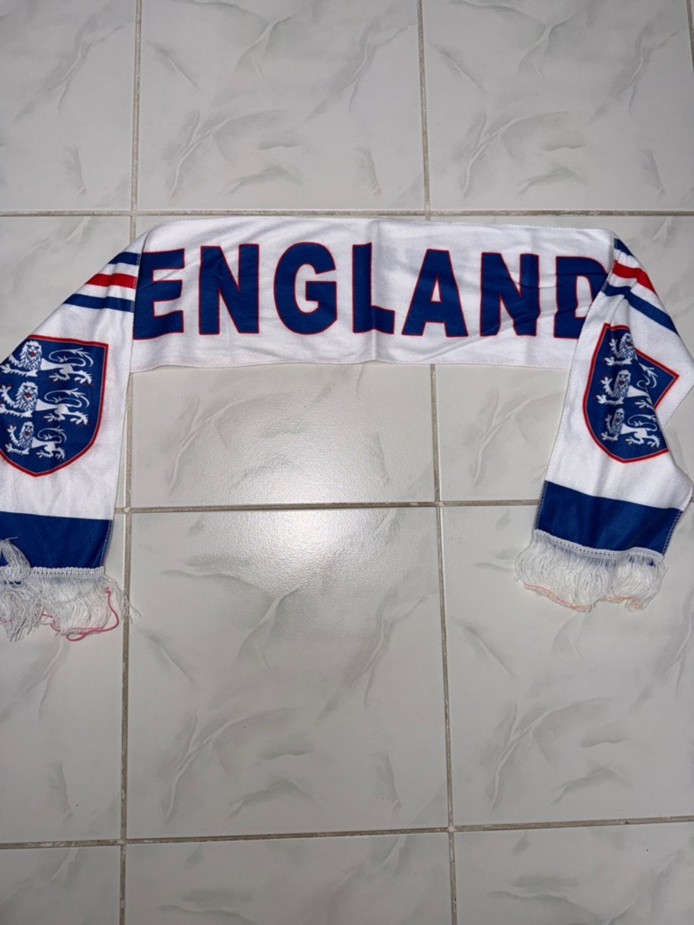 England Soccer Fan Scarf - White and Blue